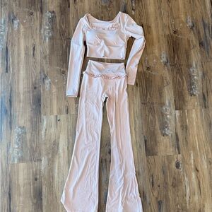 Stylish Pink Women's Two-Piece Set